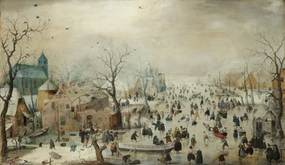 Winter Landscape with Skaters by Hendrick Avercamp